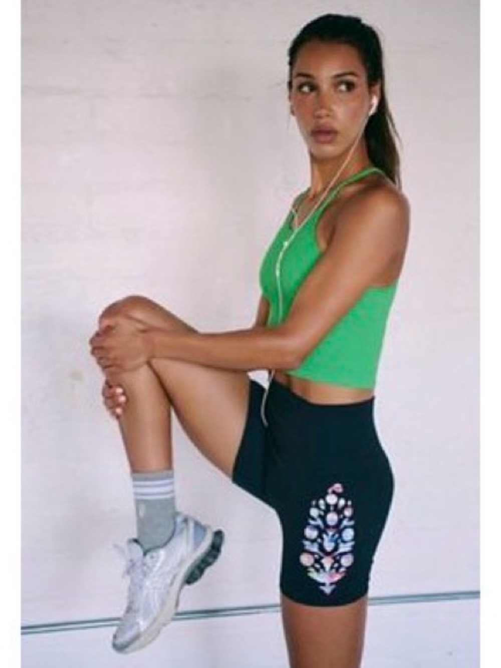 FP Movement by Free People Black Athletic Biker Shorts with Logo